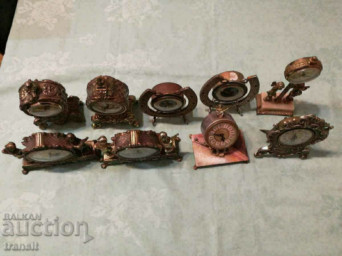 Mantel clocks, lot 9 pcs. - 7 Mantel clocks, lot 9 pcs. - 7