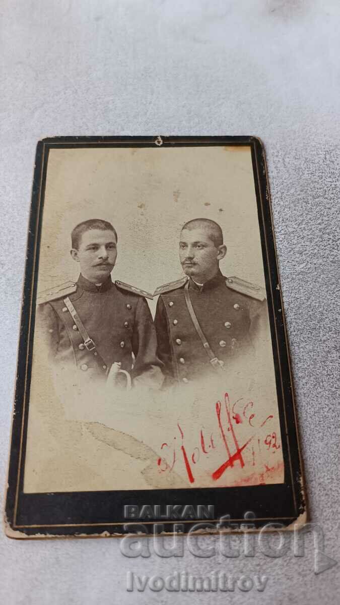 Κα Αξιωματικοί από το 2ο Iskarski και το 18ο Etropolski πεζικού. σύνταγμα 1892