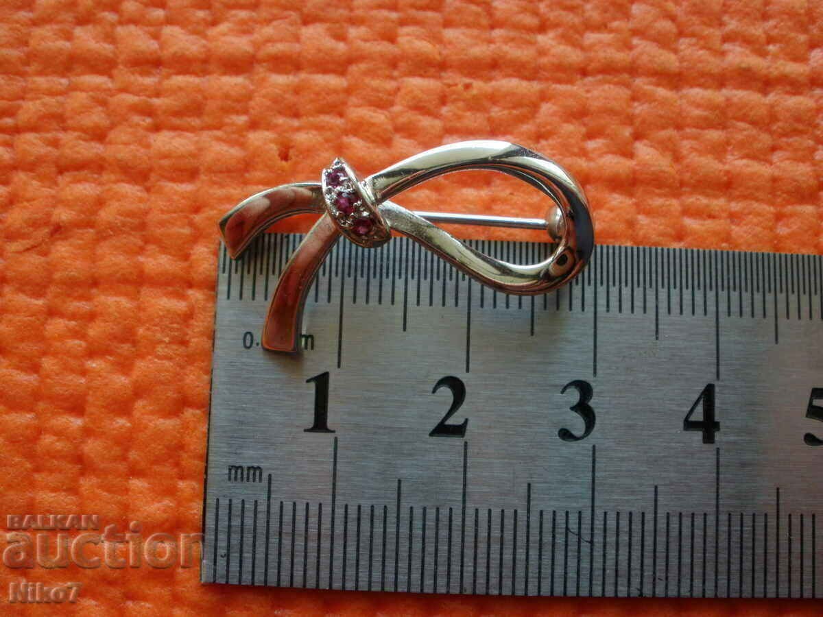 Old silver brooch. - 6