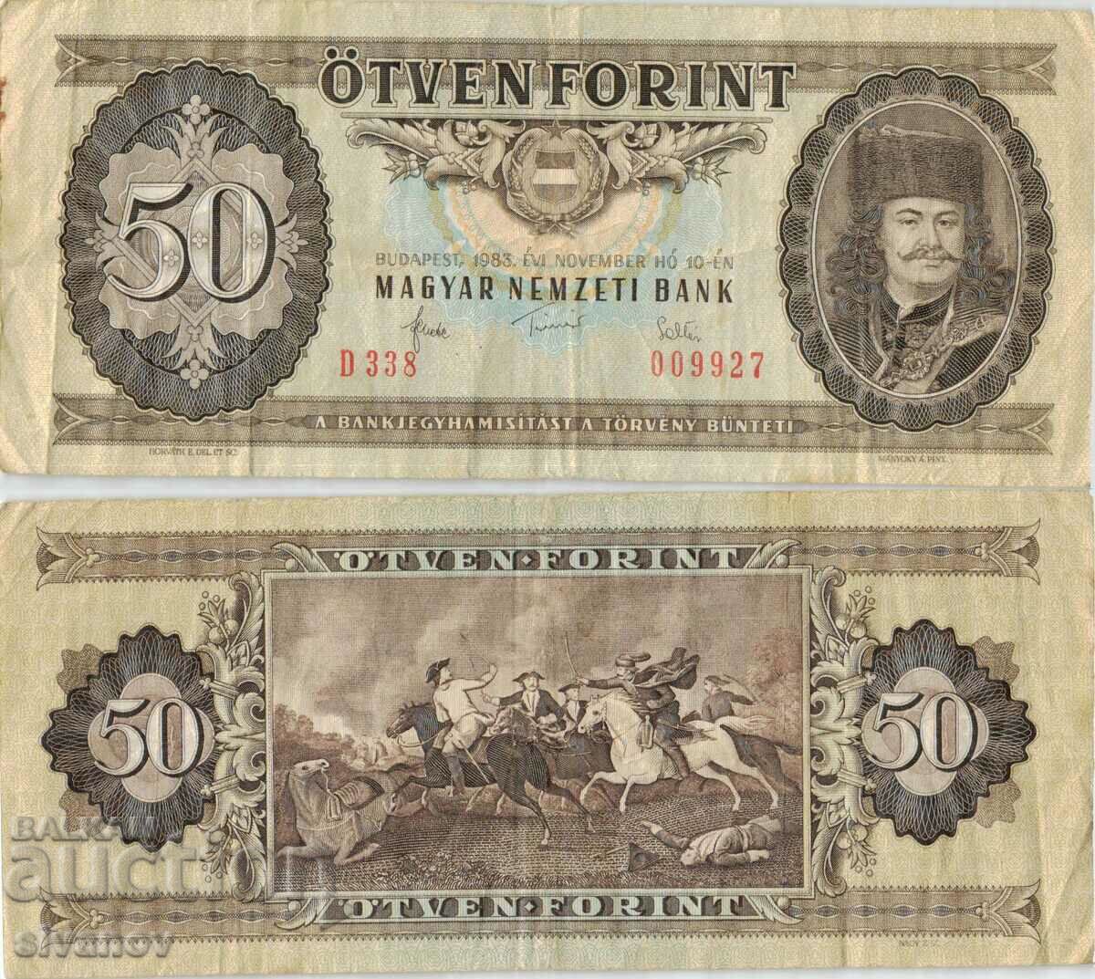 Ungaria 50 forinți 1983 bancnota #5203