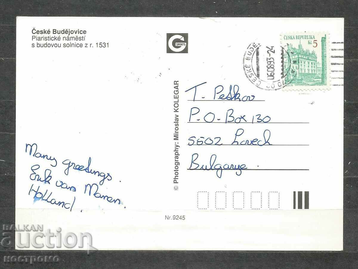 traveled Ceske Budejovice - Ceska Rep Post card - A 1655 with price 1.00 BGN | € 0.51 traveled Ceske Budejovice - Ceska Rep Post card - A 1655 with price 1.00 BGN | € 0.51