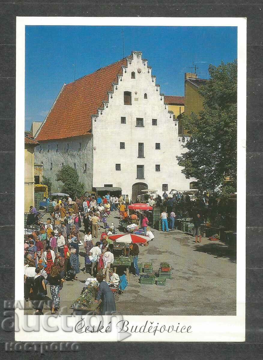 traveled Ceske Budejovice - Ceska Rep Post card - A 1655