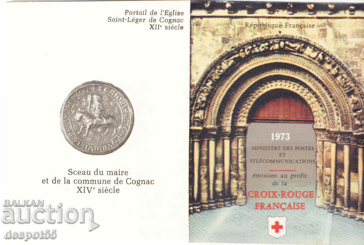 Auction 1973. France. Red Cross. Carnet. Auction 1973. France. Red Cross. Carnet.