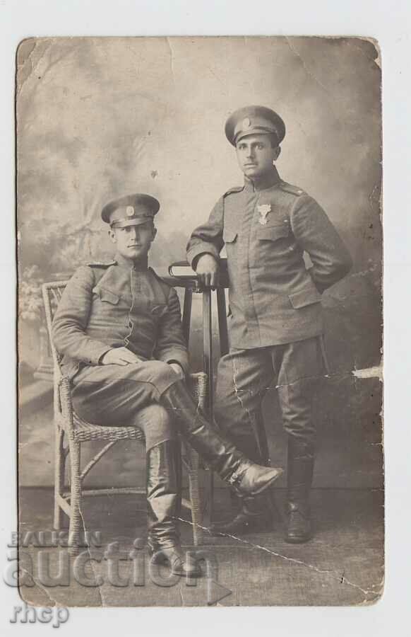 Ofițerii comandă Foto veche din Primul Război Mondial