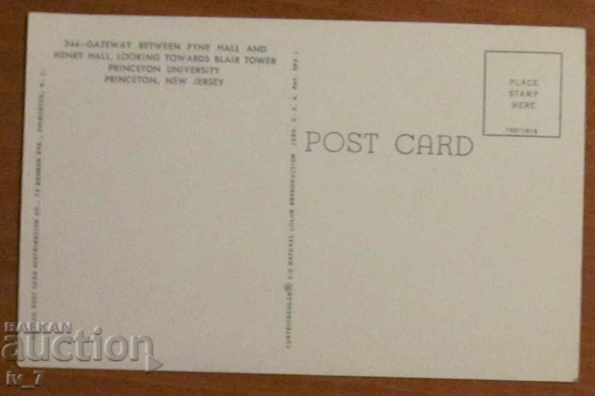 CARD, USA - Princeton University with price 0.50 BGN | € 0.26 CARD, USA - Princeton University with price 0.50 BGN | € 0.26