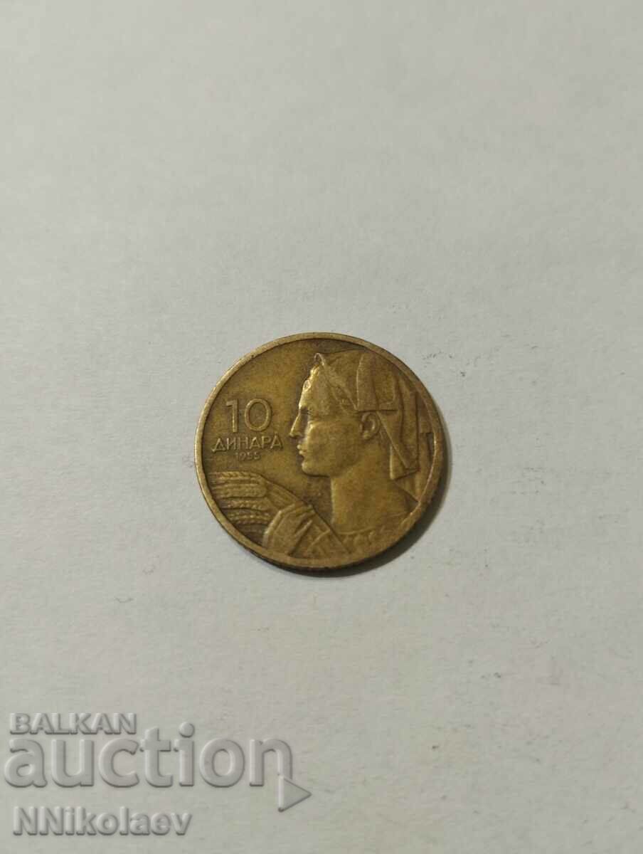 Iugoslavia 10 dinari 1955