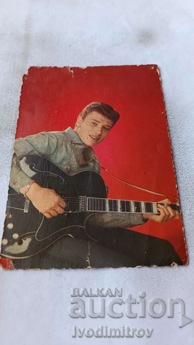 Johnny Hallyday postcard