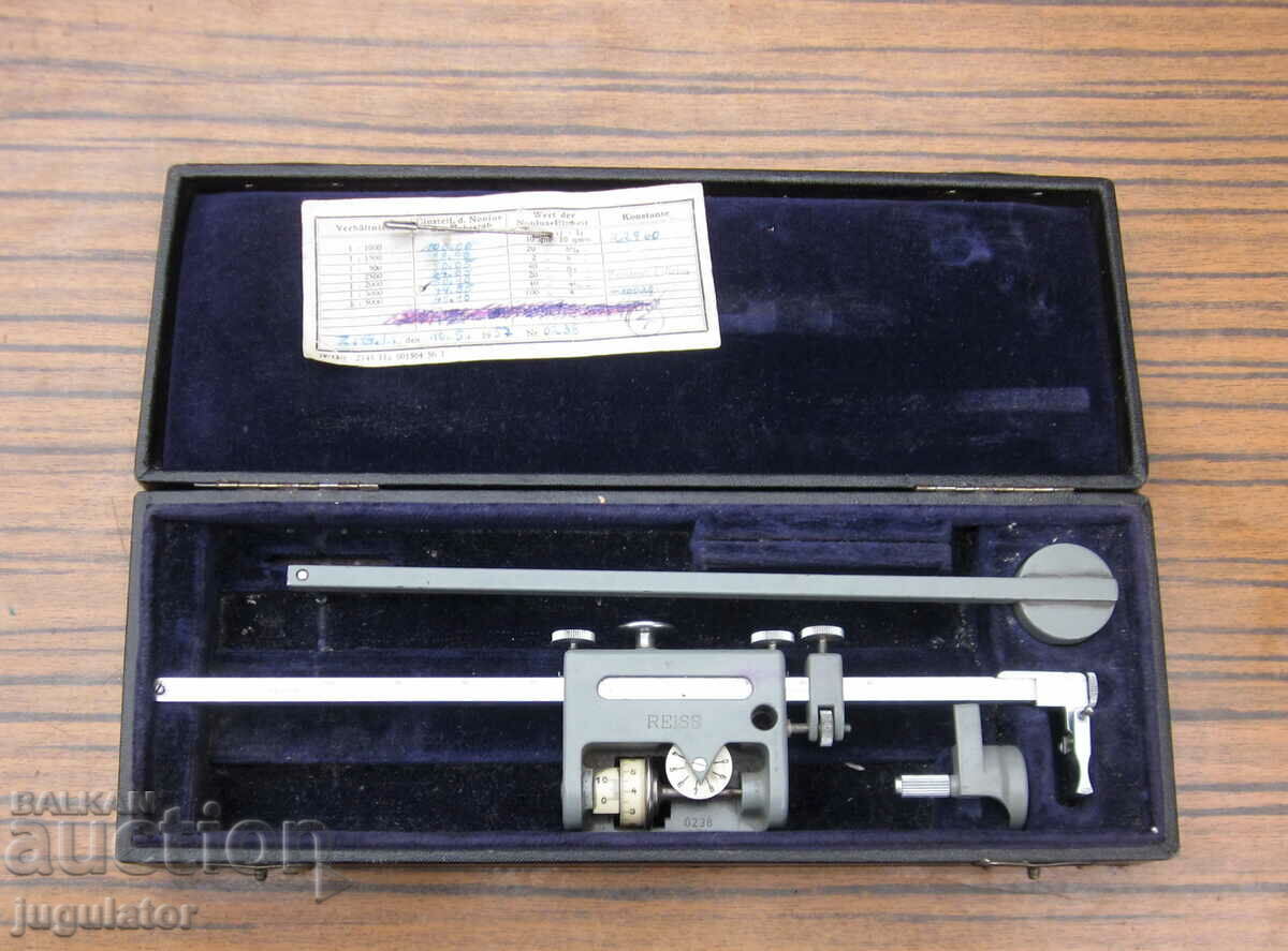 old German mechanical measuring device planimeter