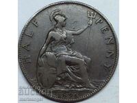 1/2 Penny 1896 Marea Britanie Victoria Bronz