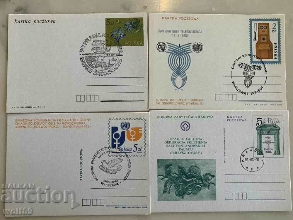 First day cards-Poland-Lot-4 First day cards-Poland-Lot-4