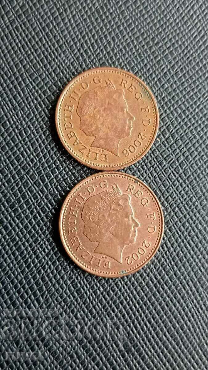 Marea Britanie 1 penny, diverși ani cu preț 0.40 BGN | € 0.20 Marea Britanie 1 penny, diverși ani cu preț 0.40 BGN | € 0.20