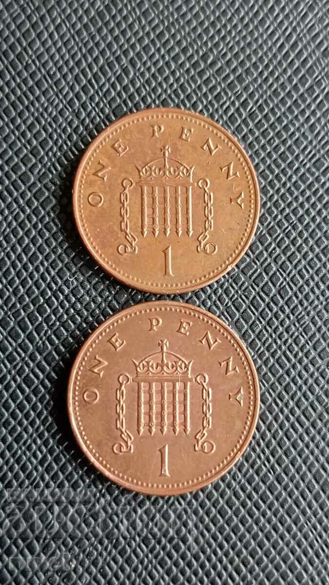 Marea Britanie 1 penny, diverși ani