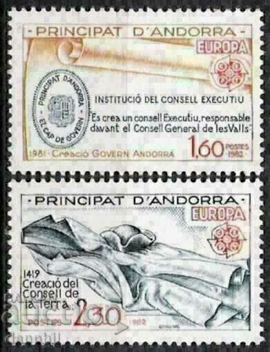 Andorra Fr. 1982 Europe CEPT (**) clean streak