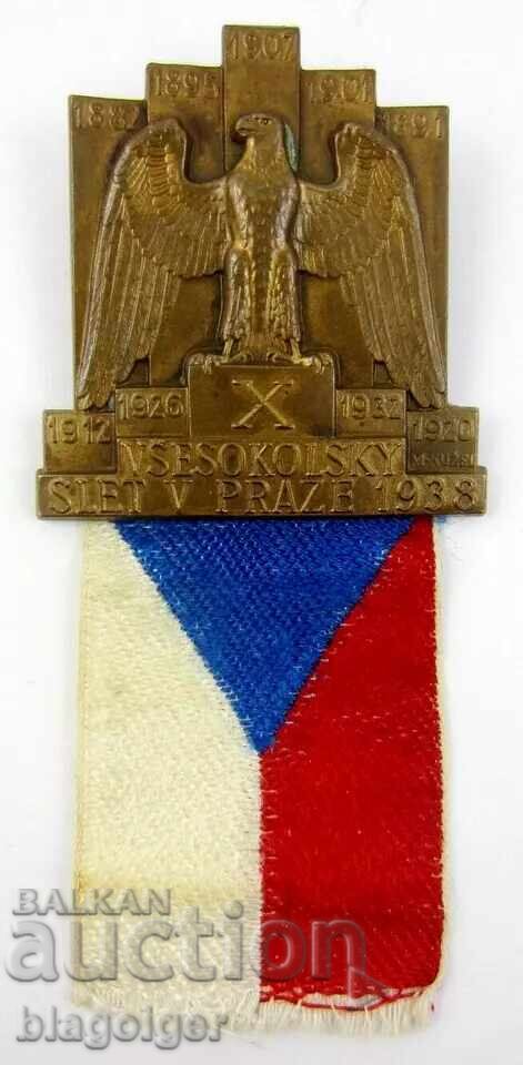 Delivery of Youth Assembly-Falcon Games-Czech Republic-1938-Rare sign-Participant Delivery of Youth Assembly-Falcon Games-Czech Republic-1938-Rare sign-Participant