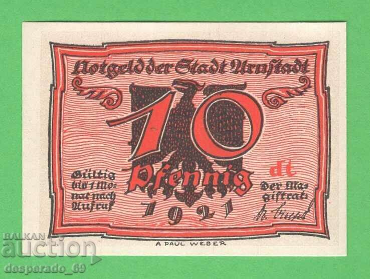 (¯`'•.¸NOTGELD (city Arnstadt) 1921 UNC -10 pfennig¸.•'´¯) with price 2.20 BGN | € 1.12