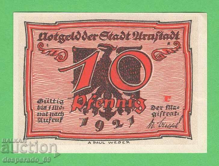 (¯`'•.¸NOTGELD (city Arnstadt) 1921 UNC -10 pfennig¸.•'´¯) with price 2.20 BGN | € 1.12