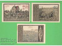(¯`'•.¸NOTGELD (orașul Aschersleben) 1921 UNC -3 buc. bancnote ¯)