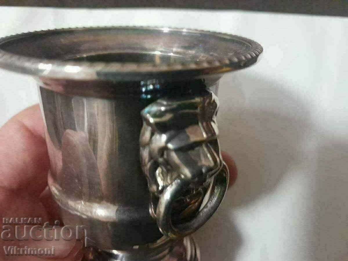 Silver dish, lion, England, Sheffield - 7