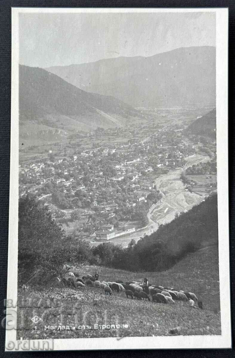 3340 Kingdom of Bulgaria sign view from Etropole Paskov 1940.