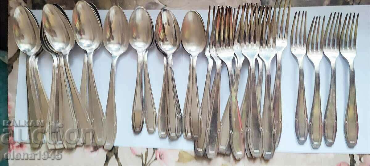 Antique silver plated cutlery