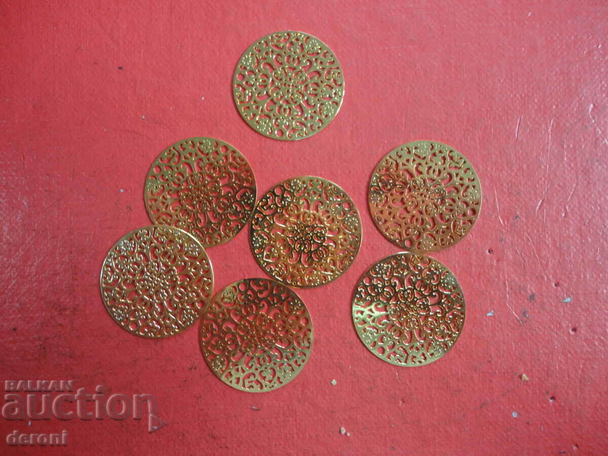 Gilt openwork disc coins with price 10.00 BGN | € 5.11 Gilt openwork disc coins with price 10.00 BGN | € 5.11