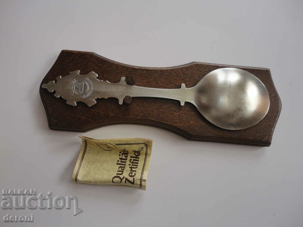 WMF engraved pewter spoon certificate box - 6 WMF engraved pewter spoon certificate box - 6