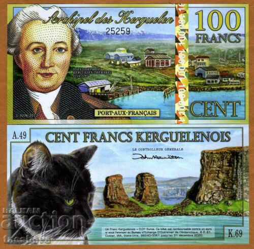 Νησί Kerguelen, 100 φράγκα, 2012, - UNC