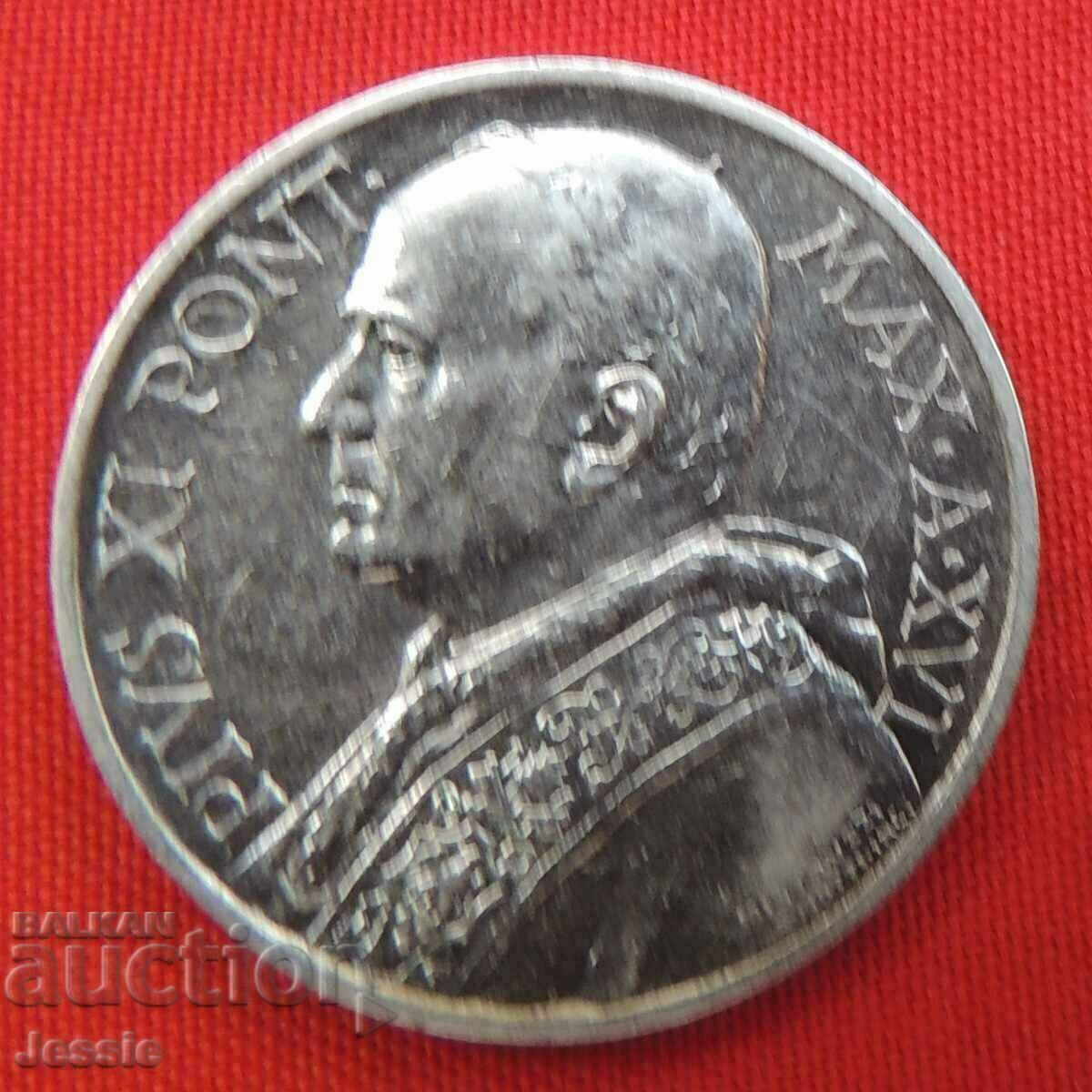 5 Lire 1937 Argint Vatican CALITATE cu preț € 21.78 | 42.60 BGN 5 Lire 1937 Argint Vatican CALITATE cu preț € 21.78 | 42.60 BGN