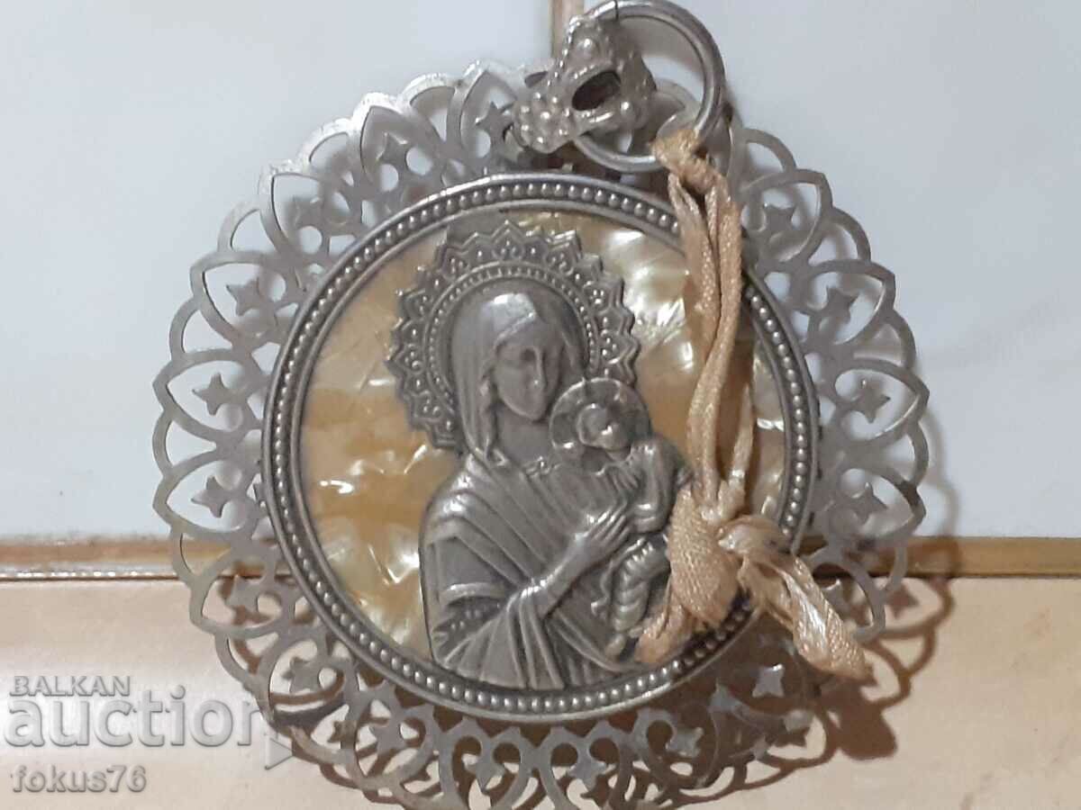 Livrarea Panagia Fecioara medalion icoana religie metal
