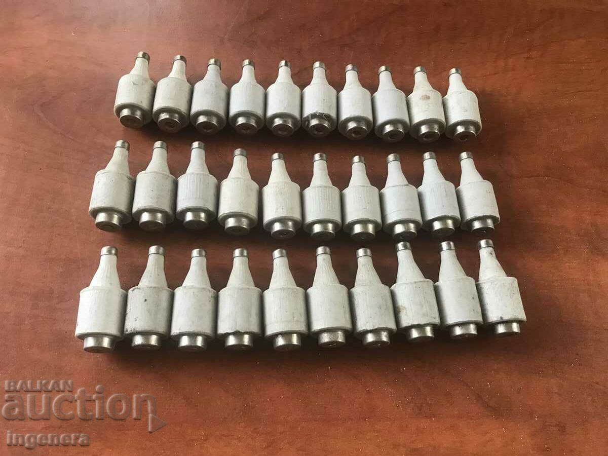 FUSE BUSHON CARTRIDGE PORCELAIN 4.6 AND 10 A ,500 V-30 BR. - 6 FUSE BUSHON CARTRIDGE PORCELAIN 4.6 AND 10 A ,500 V-30 BR. - 6