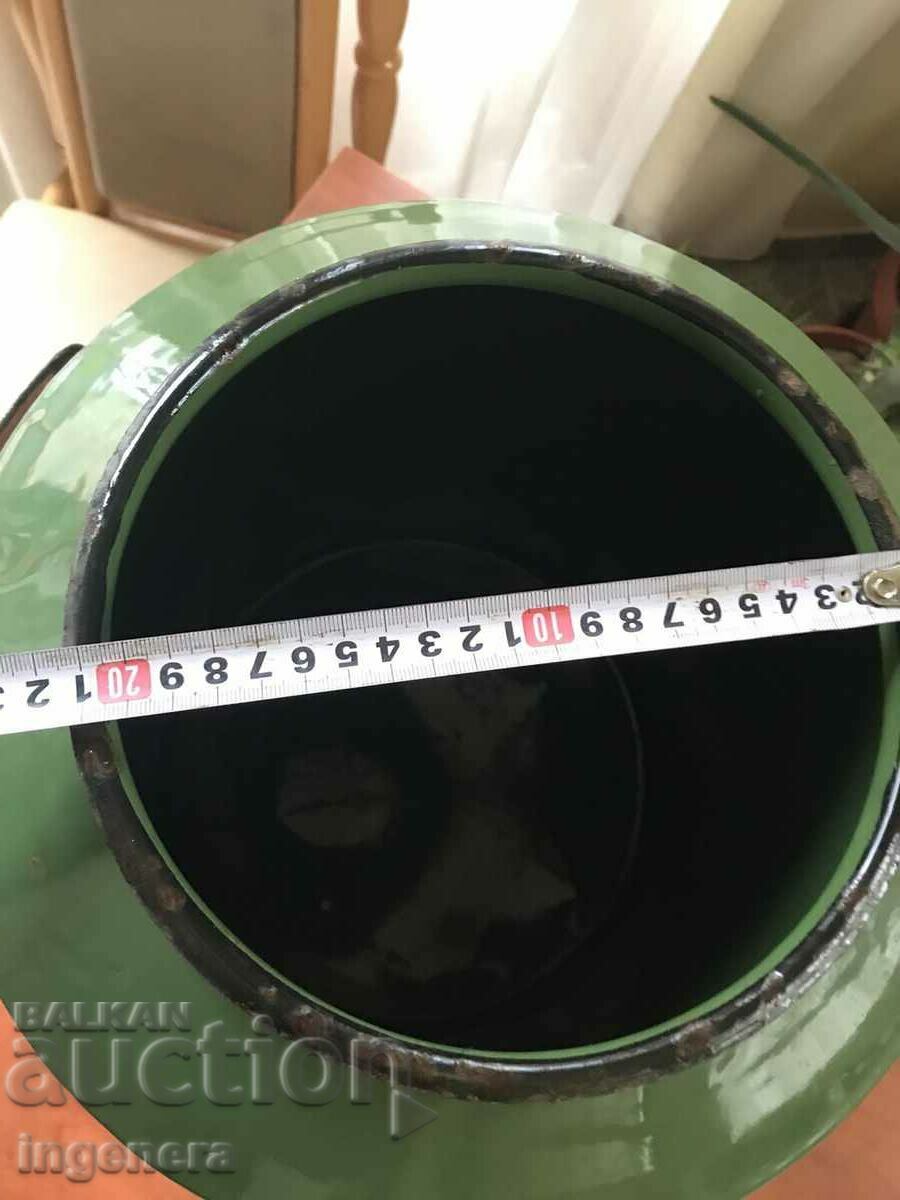 ENAMELLED CONTAINER WITH LID HUGE-50 LITERS FROM SOTCA-196..y. - 5 ENAMELLED CONTAINER WITH LID HUGE-50 LITERS FROM SOTCA-196..y. - 5