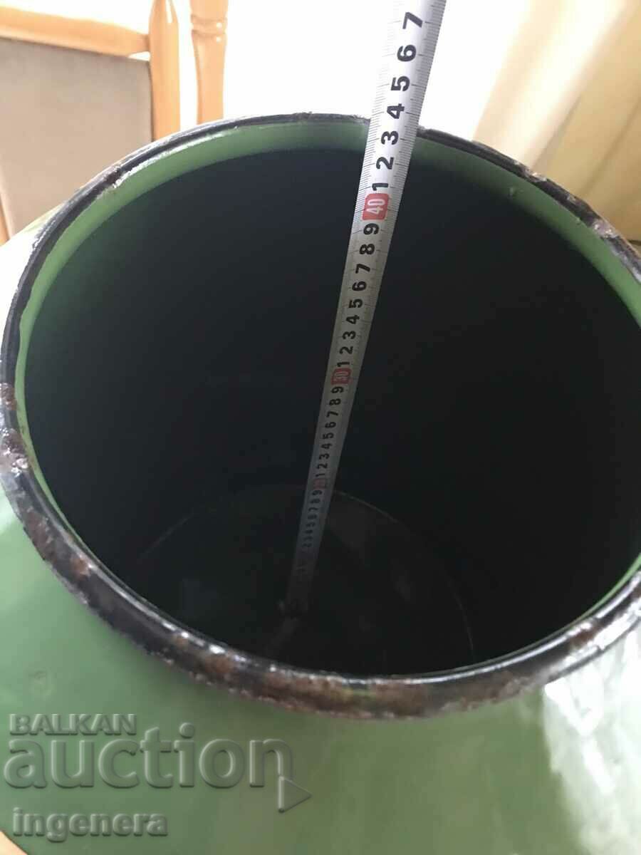 ENAMELLED CONTAINER WITH LID HUGE-50 LITERS FROM SOTCA-196..y. - 6 ENAMELLED CONTAINER WITH LID HUGE-50 LITERS FROM SOTCA-196..y. - 6