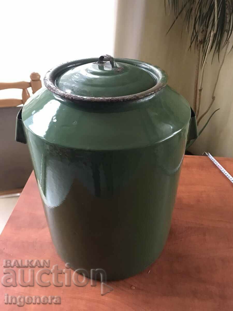 ENAMELLED CONTAINER WITH LID HUGE-50 LITERS FROM SOTCA-196..y.