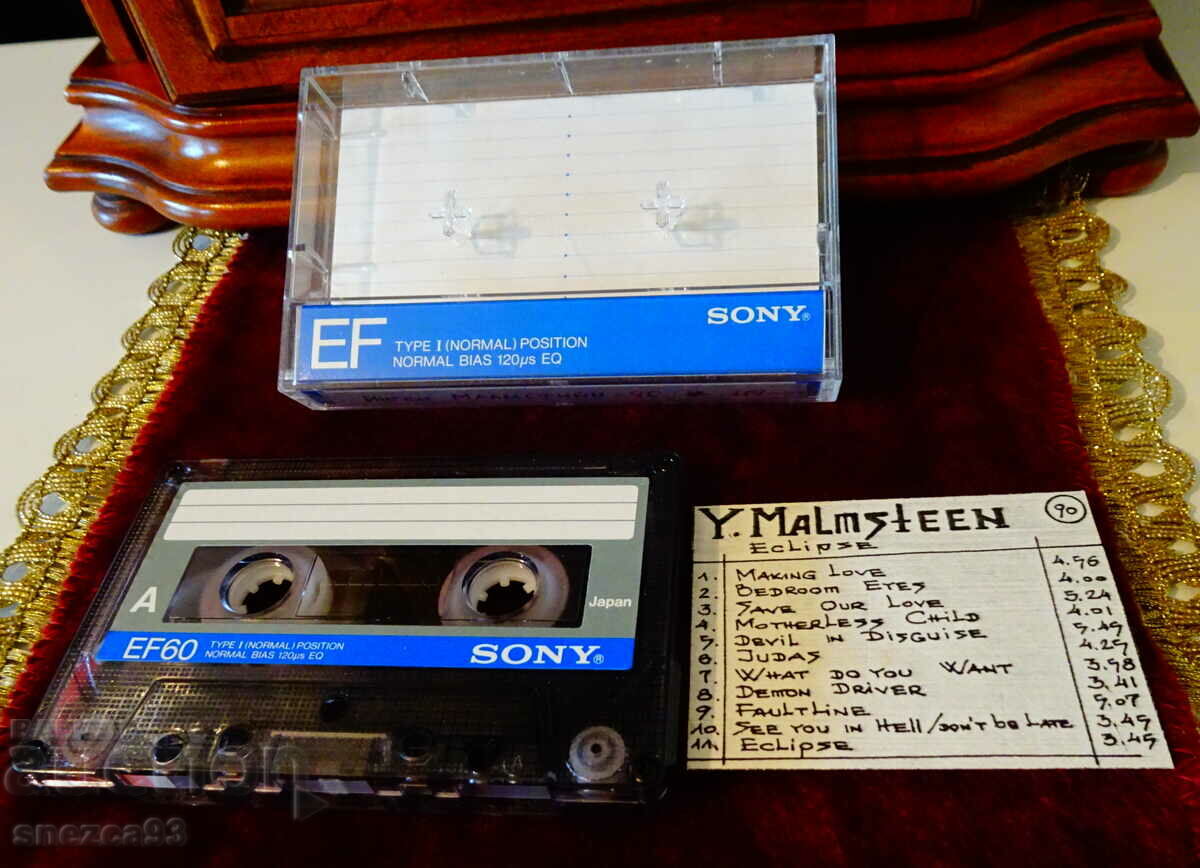 Casetă audio Sony EF60 cu Yngwie Malmsteen.