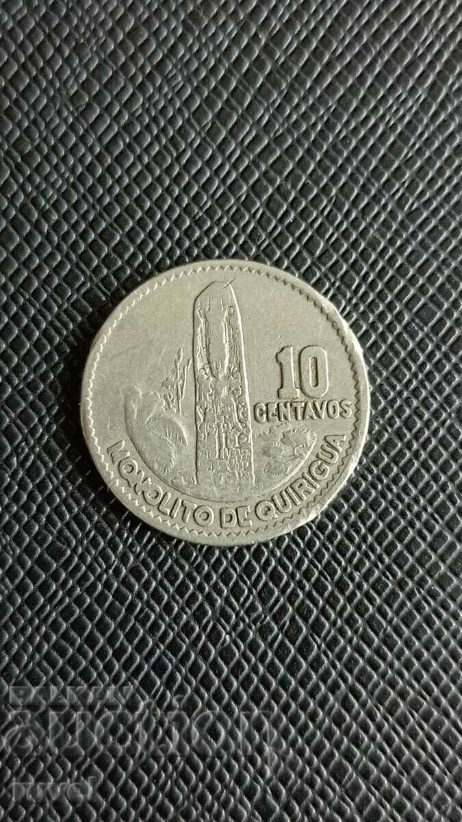 Guatemala, 10 centavos 1965.