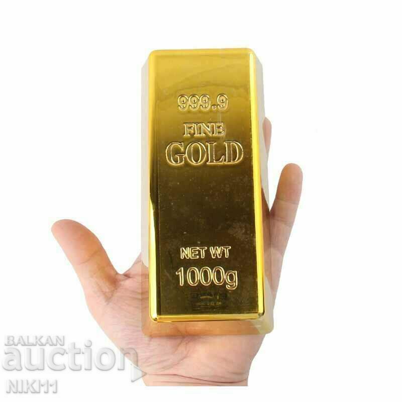 Decorative gold bar 1000 g, gold 1 kg, decoration