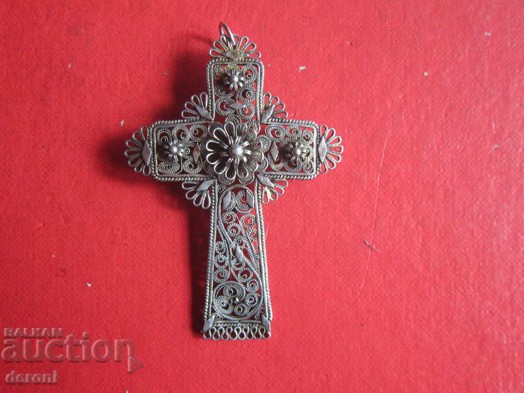 Unique Vzhorhoden silver cross filigree with stones - 5 Unique Vzhorhoden silver cross filigree with stones - 5