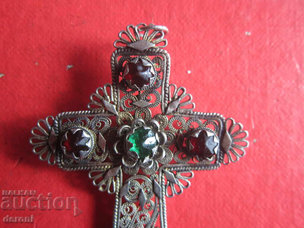 Unique Vzhorhoden silver cross filigree with stones - 7 Unique Vzhorhoden silver cross filigree with stones - 7
