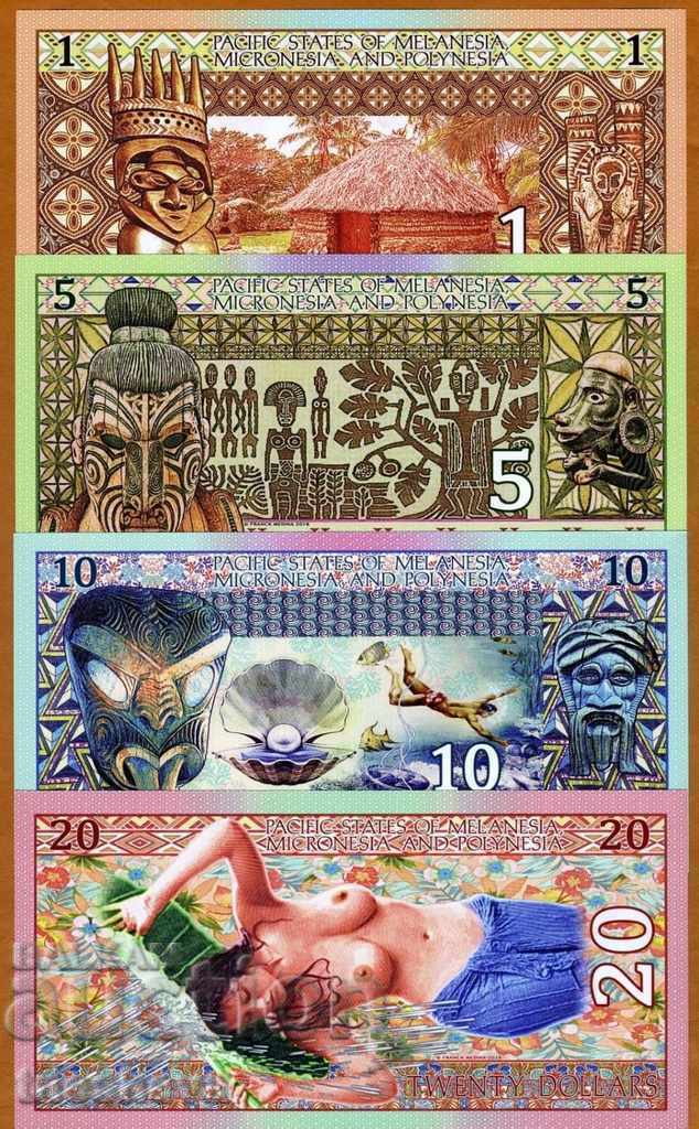 SET, Pacific States of MMP, $1-5-10-20, 2018 UNC with price 56.00 BGN | € 28.63 SET, Pacific States of MMP, $1-5-10-20, 2018 UNC with price 56.00 BGN | € 28.63