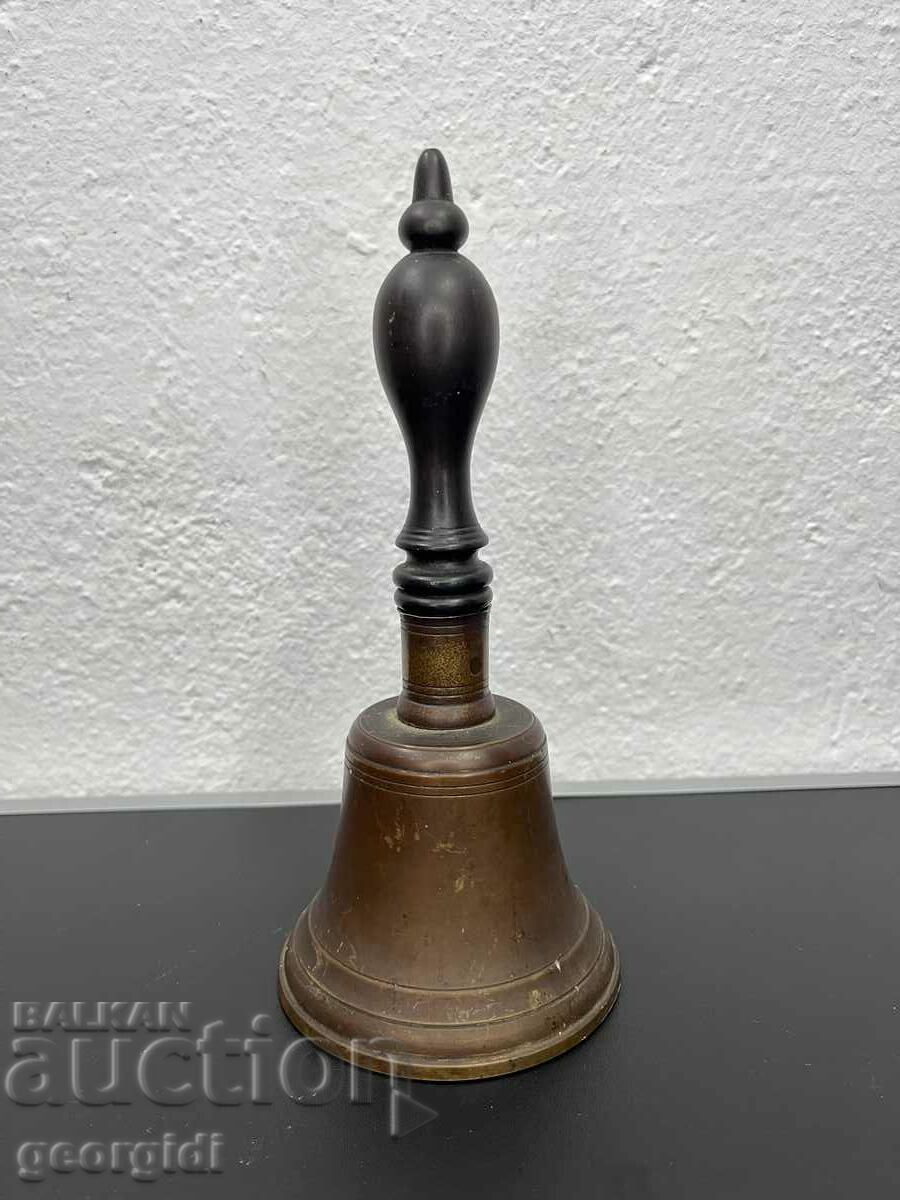 Old bronze school bell / bell. #4873
