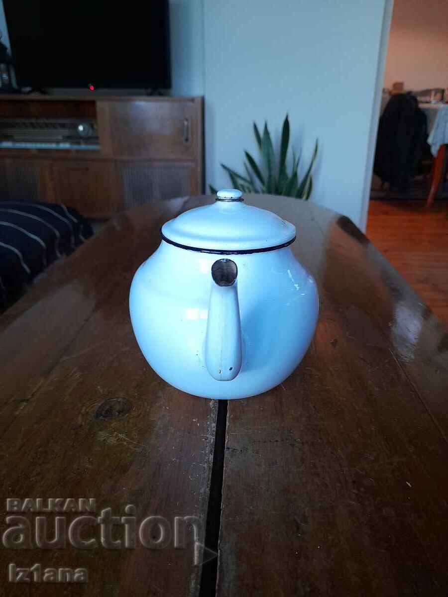 Delivery of Old enamel teapot