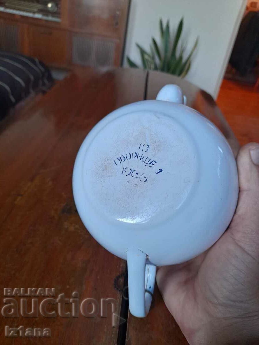 Old enamel teapot - 6