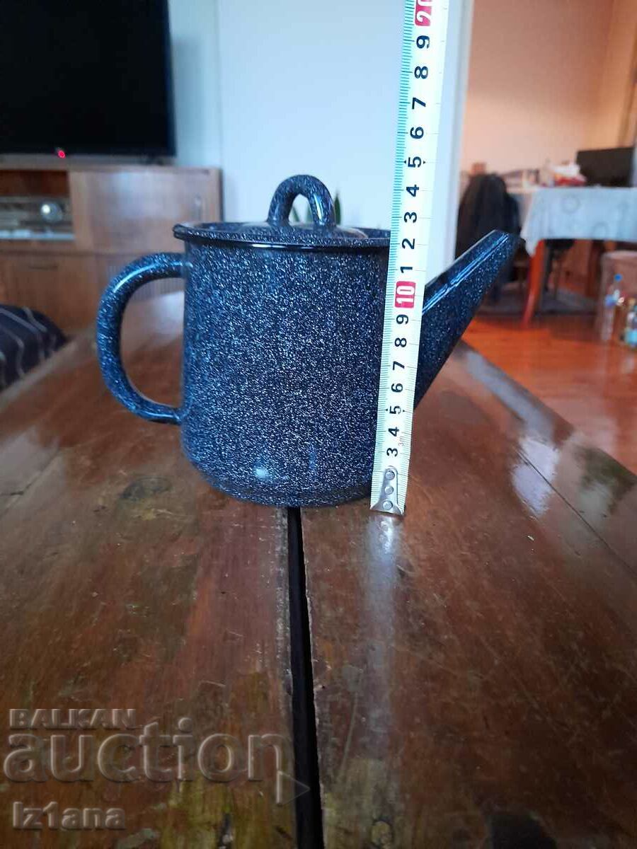 Auction Old enamel teapot Auction Old enamel teapot