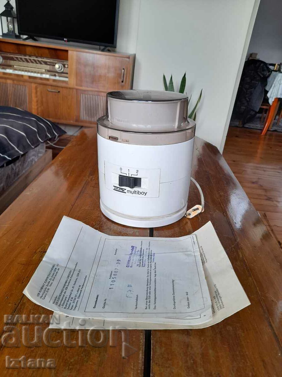 An old food processor AKA Multiboy with price 90.00 BGN | € 46.02 An old food processor AKA Multiboy with price 90.00 BGN | € 46.02