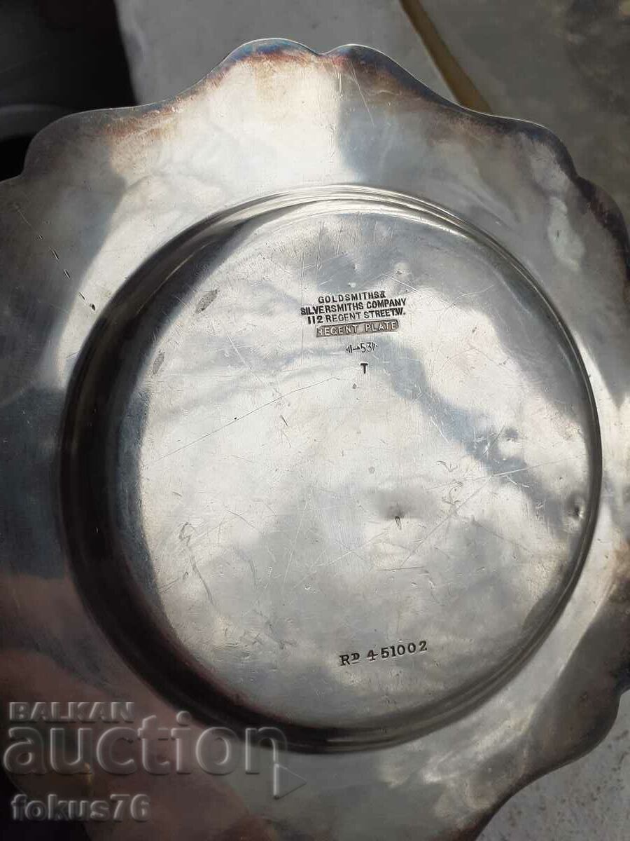 Delivery of Old antique English thick silver plated butter dish Delivery of Old antique English thick silver plated butter dish