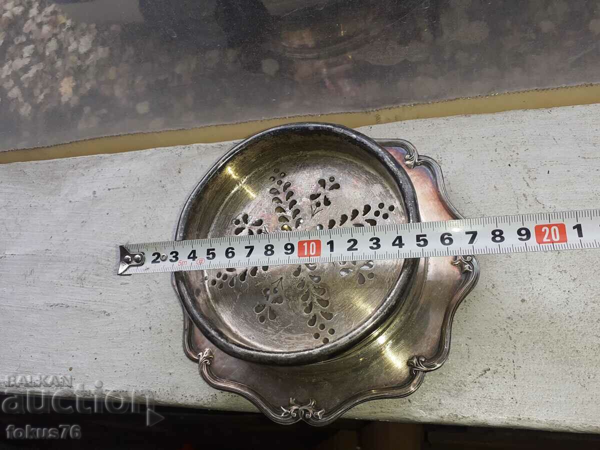 Old antique English thick silver plated butter dish - 7 Old antique English thick silver plated butter dish - 7