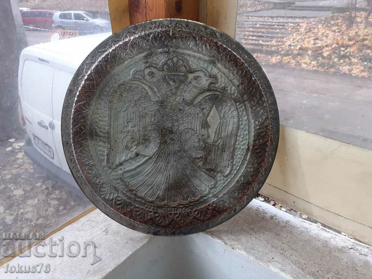 A large copper tray with a double-headed eagle - 7 A large copper tray with a double-headed eagle - 7