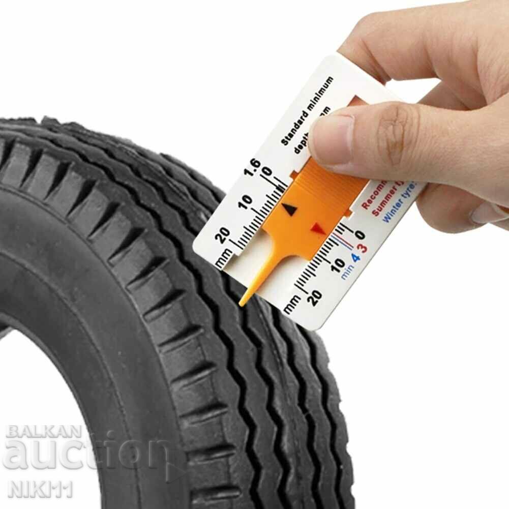 Caliper depth measurement of winter and summer tires Depth gauge