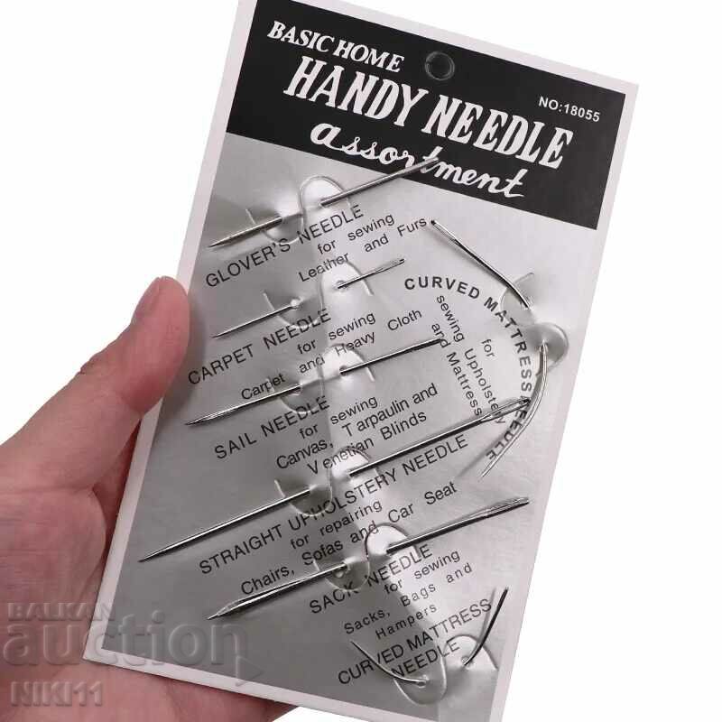 Auction 7 Sarashki needles for sewing leather leather needles curved needle Auction 7 Sarashki needles for sewing leather leather needles curved needle