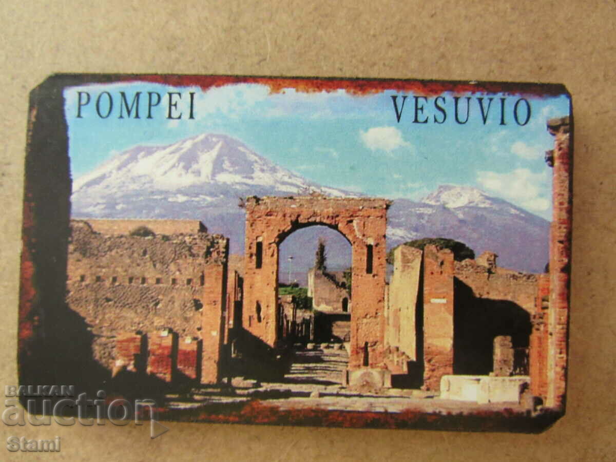 Auction  Magnet from Pompeii and Vesuvius, Italy-11
